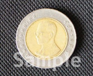 旧10バーツ硬貨（表）